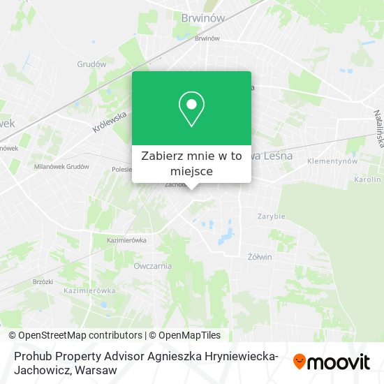 Mapa Prohub Property Advisor Agnieszka Hryniewiecka-Jachowicz