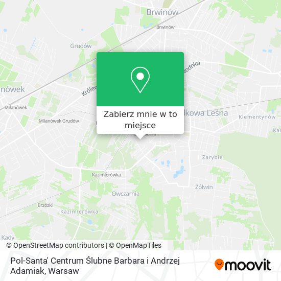 Mapa Pol-Santa' Centrum Ślubne Barbara i Andrzej Adamiak