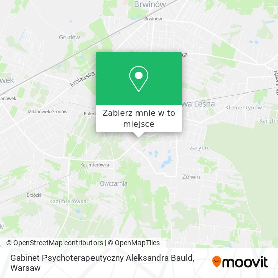 Mapa Gabinet Psychoterapeutyczny Aleksandra Bauld