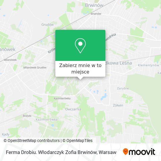 Mapa Ferma Drobiu. Włodarczyk Zofia Brwinów