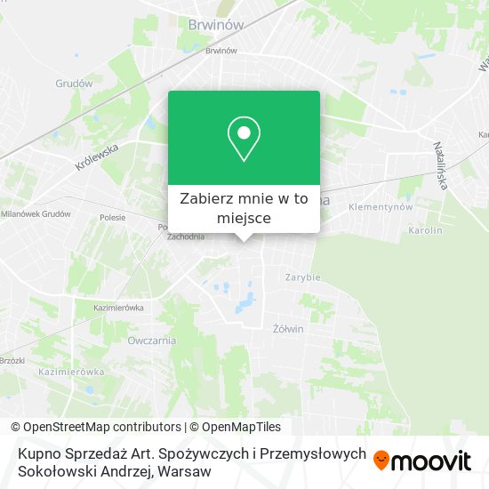 Mapa Kupno Sprzedaż Art. Spożywczych i Przemysłowych Sokołowski Andrzej