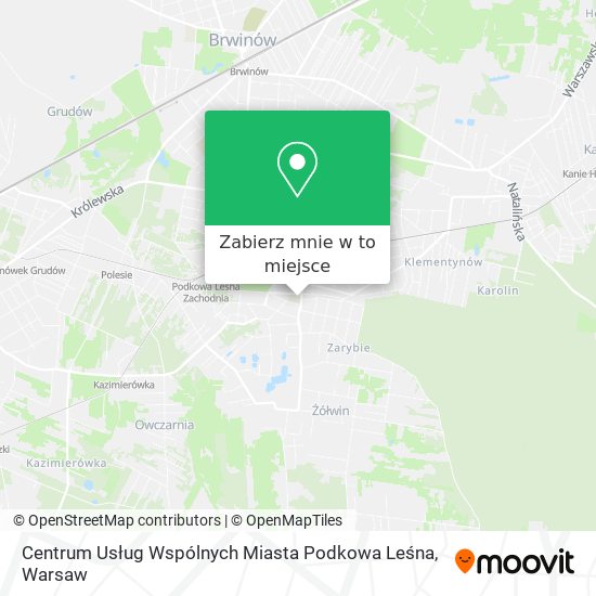 Mapa Centrum Usług Wspólnych Miasta Podkowa Leśna