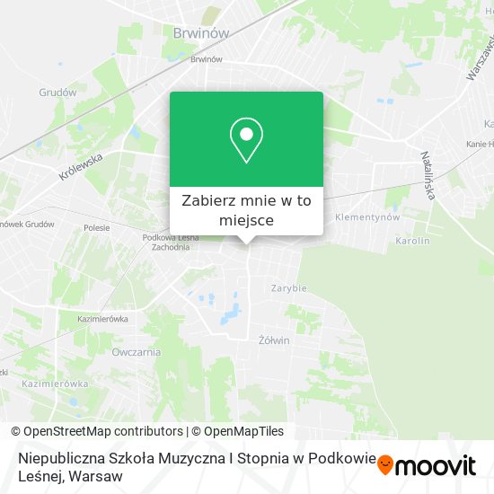 Mapa Niepubliczna Szkoła Muzyczna I Stopnia w Podkowie Leśnej