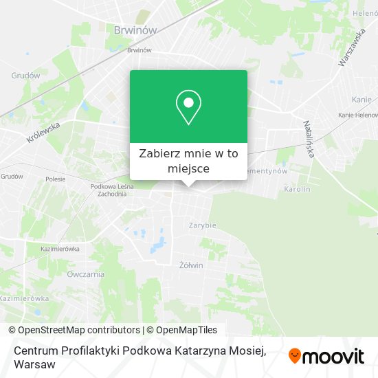 Mapa Centrum Profilaktyki Podkowa Katarzyna Mosiej