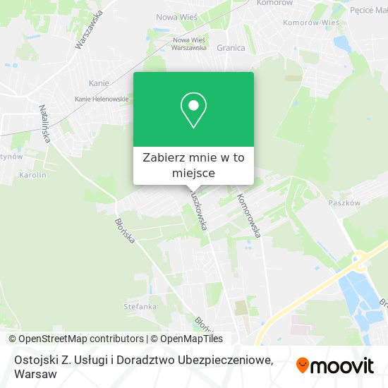 Mapa Ostojski Z. Usługi i Doradztwo Ubezpieczeniowe