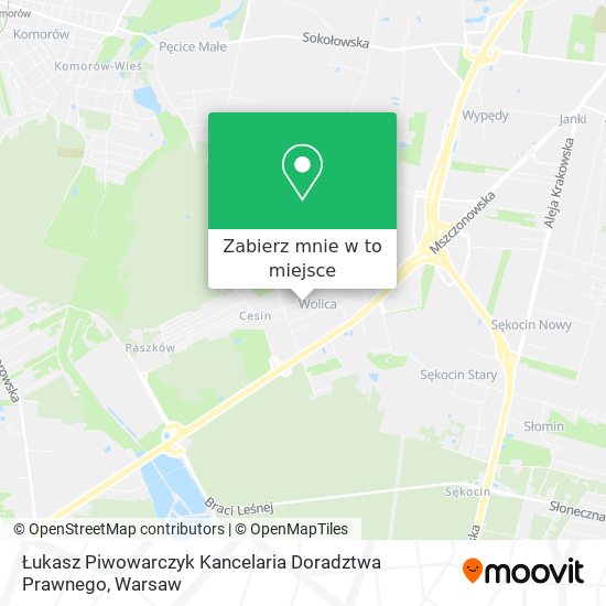 Mapa Łukasz Piwowarczyk Kancelaria Doradztwa Prawnego