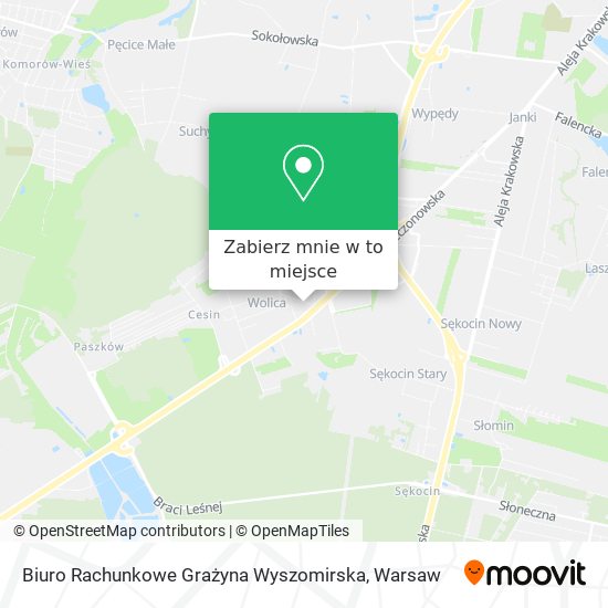 Mapa Biuro Rachunkowe Grażyna Wyszomirska