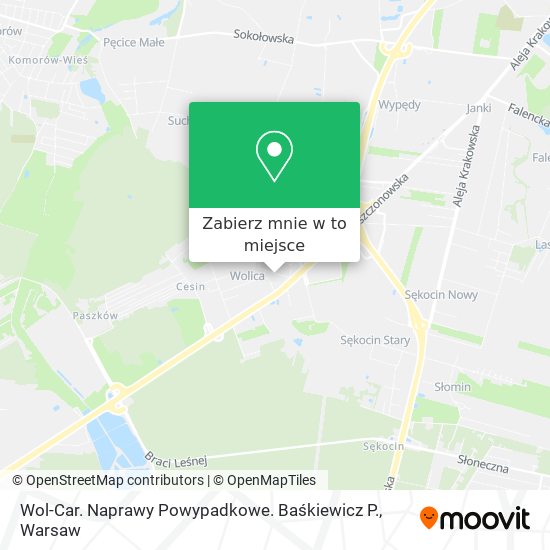 Mapa Wol-Car. Naprawy Powypadkowe. Baśkiewicz P.