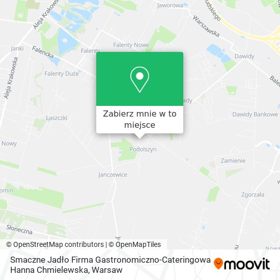 Mapa Smaczne Jadło Firma Gastronomiczno-Cateringowa Hanna Chmielewska