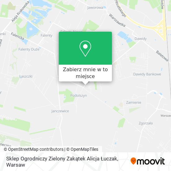 Mapa Sklep Ogrodniczy Zielony Zakątek Alicja Łuczak