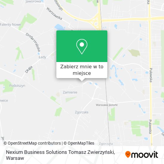 Mapa Nexium Business Solutions Tomasz Zwierzyński