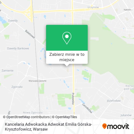 Mapa Kancelaria Adwokacka Adwokat Emilia Górska- Krysztofowicz