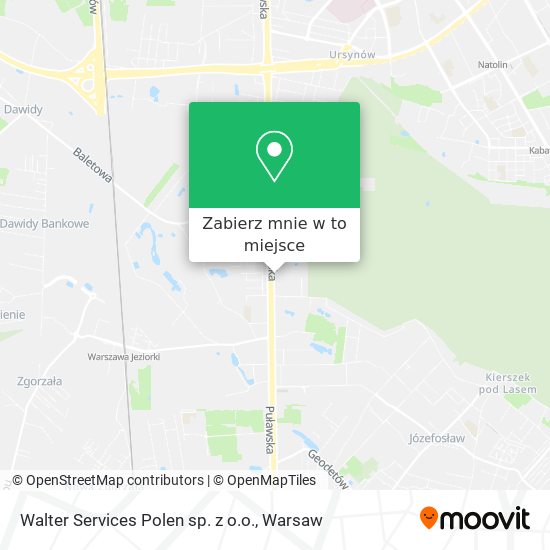 Mapa Walter Services Polen sp. z o.o.