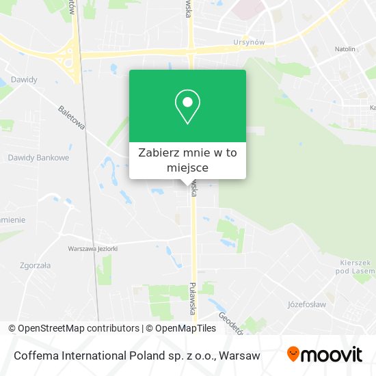 Mapa Coffema International Poland sp. z o.o.