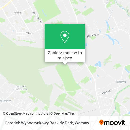 Mapa Ośrodek Wypoczynkowy Beskidy Park