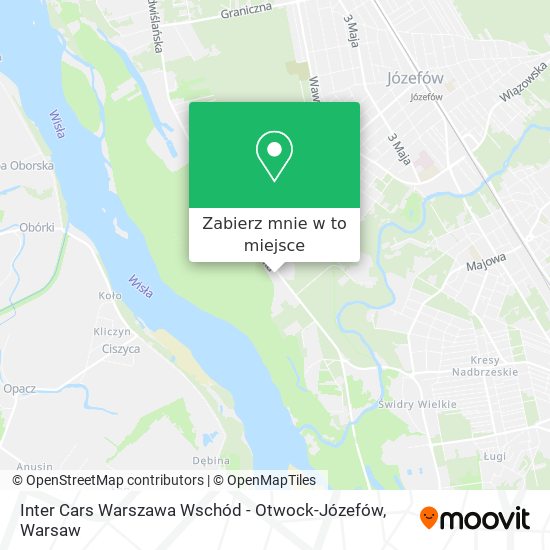 Mapa Inter Cars Warszawa Wschód - Otwock-Józefów