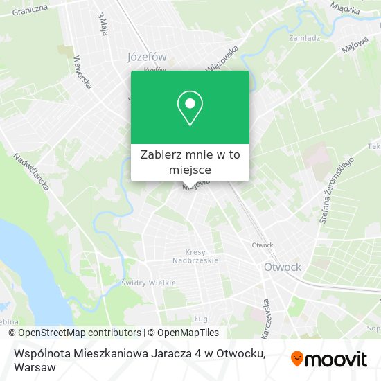 Mapa Wspólnota Mieszkaniowa Jaracza 4 w Otwocku