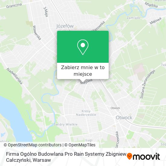 Mapa Firma Ogólno Budowlana Pro Rain Systemy Zbigniew Całczyński