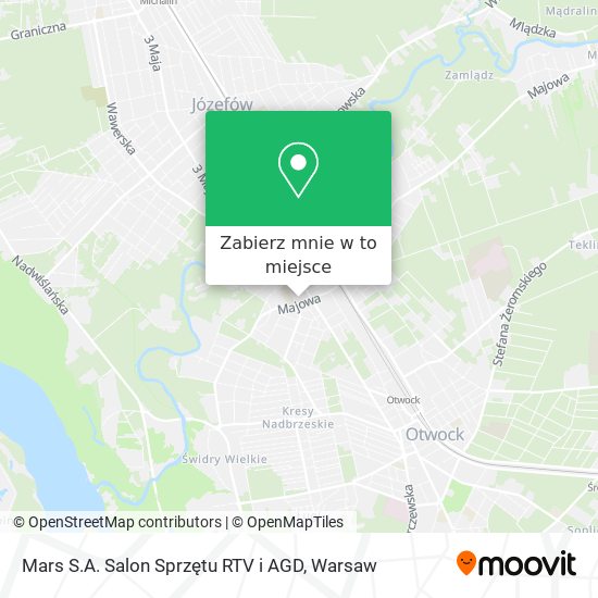 Mapa Mars S.A. Salon Sprzętu RTV i AGD