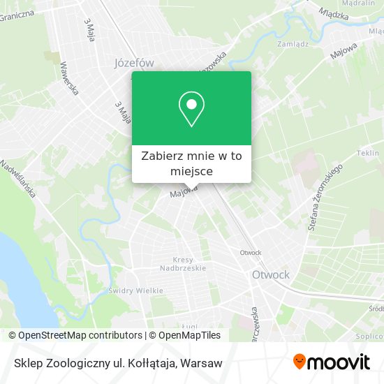 Mapa Sklep Zoologiczny ul. Kołłątaja