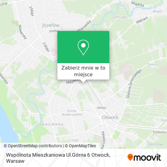 Mapa Wspólnota Mieszkaniowa Ul.Górna 6 Otwock