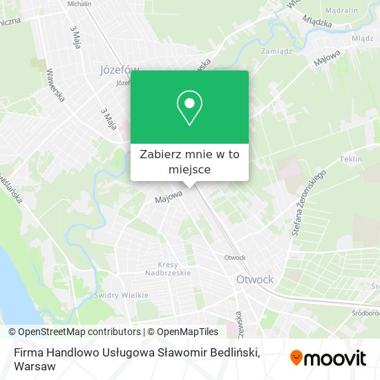 Mapa Firma Handlowo Usługowa Sławomir Bedliński