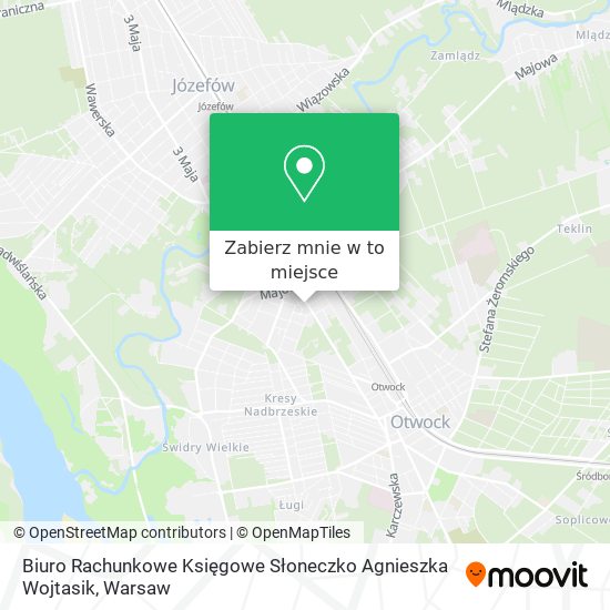 Mapa Biuro Rachunkowe Księgowe Słoneczko Agnieszka Wojtasik