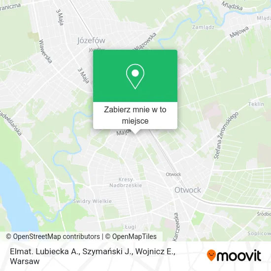 Mapa Elmat. Lubiecka A., Szymański J., Wojnicz E.