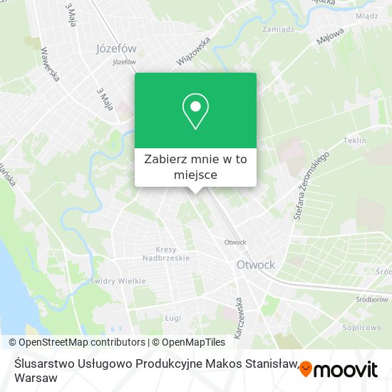 Mapa Ślusarstwo Usługowo Produkcyjne Makos Stanisław