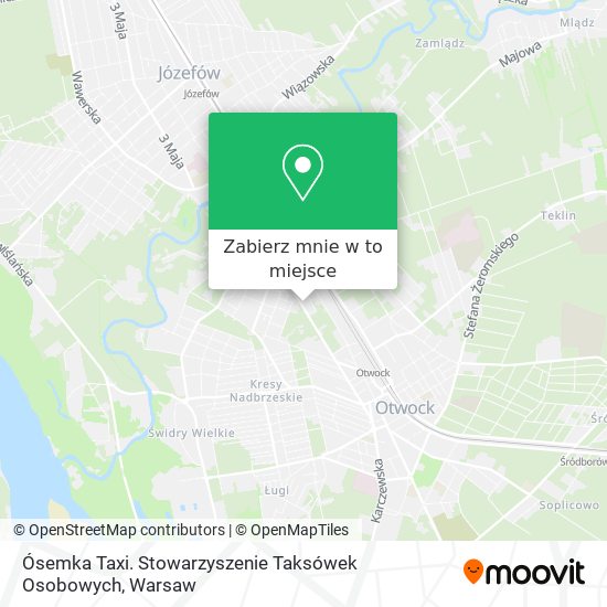 Mapa Ósemka Taxi. Stowarzyszenie Taksówek Osobowych