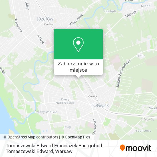 Mapa Tomaszewski Edward Franciszek Energobud Tomaszewski Edward