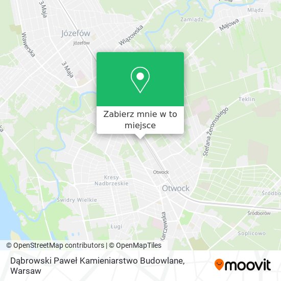 Mapa Dąbrowski Paweł Kamieniarstwo Budowlane