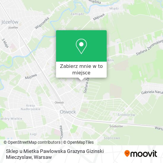 Mapa Sklep u Mietka Pawlowska Grazyna Gizinski Mieczyslaw