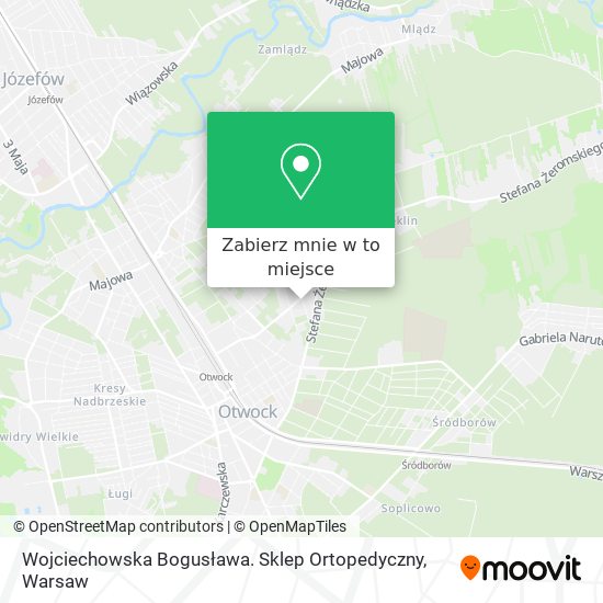 Mapa Wojciechowska Bogusława. Sklep Ortopedyczny