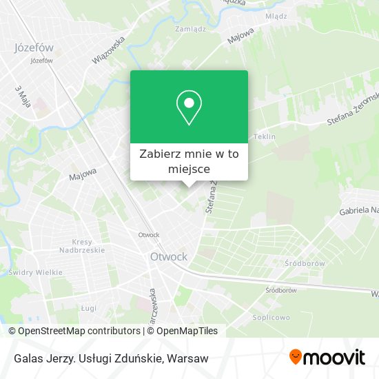 Mapa Galas Jerzy. Usługi Zduńskie