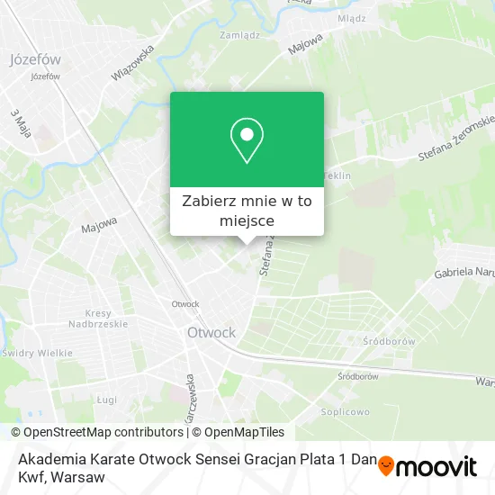 Mapa Akademia Karate Otwock Sensei Gracjan Plata 1 Dan Kwf