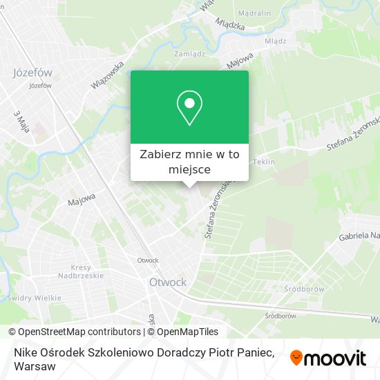 Mapa Nike Ośrodek Szkoleniowo Doradczy Piotr Paniec