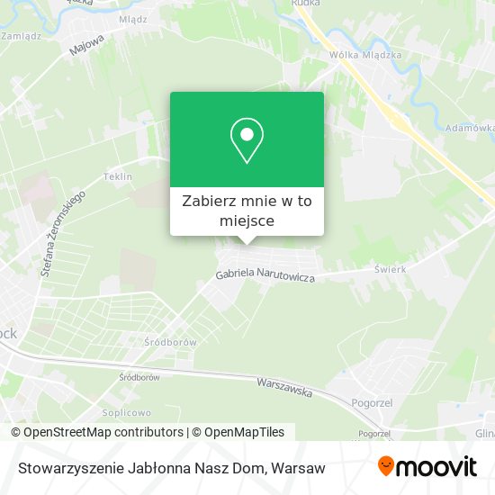 Mapa Stowarzyszenie Jabłonna Nasz Dom