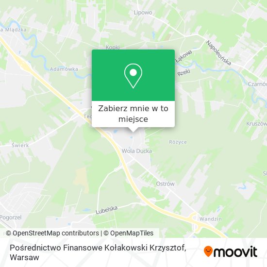 Mapa Pośrednictwo Finansowe Kołakowski Krzysztof