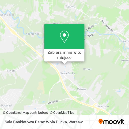 Mapa Sala Bankietowa Pałac Wola Ducka