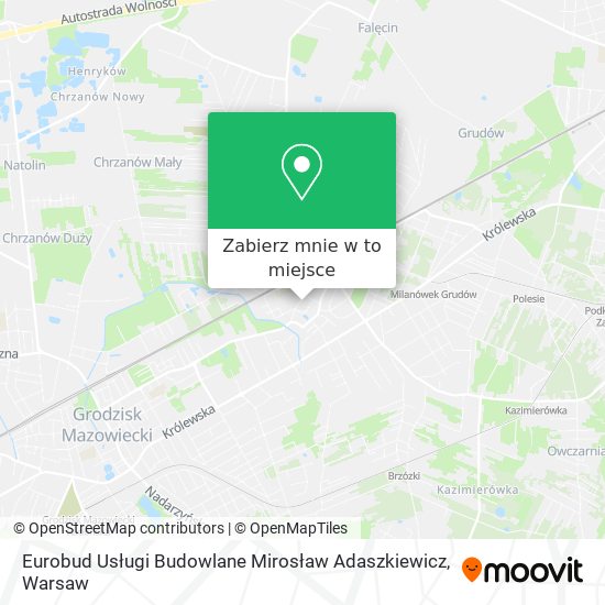 Mapa Eurobud Usługi Budowlane Mirosław Adaszkiewicz