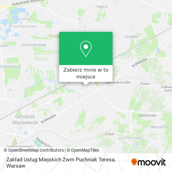 Mapa Zakład Usług Miejskich Zwm Puchniak Teresa