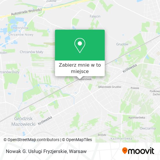 Mapa Nowak G. Usługi Fryzjerskie