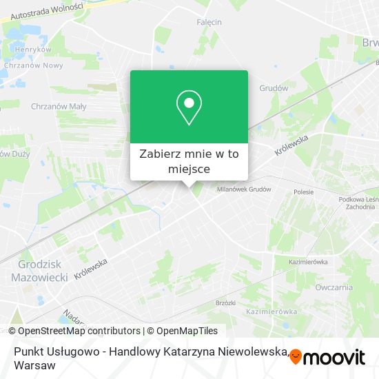 Mapa Punkt Usługowo - Handlowy Katarzyna Niewolewska