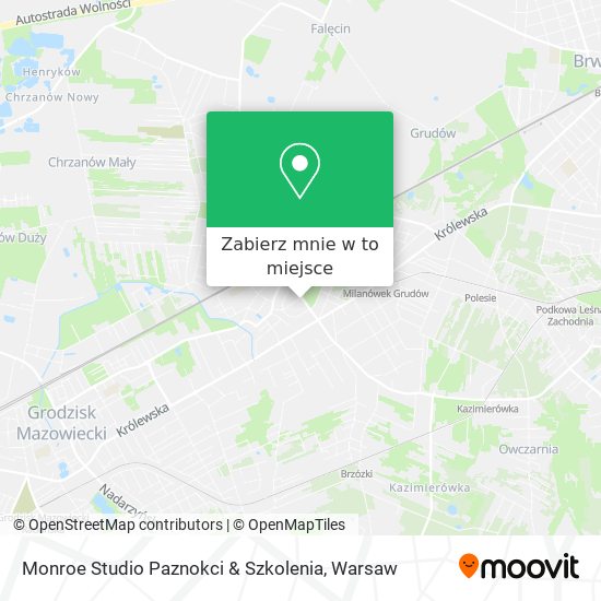 Mapa Monroe Studio Paznokci & Szkolenia