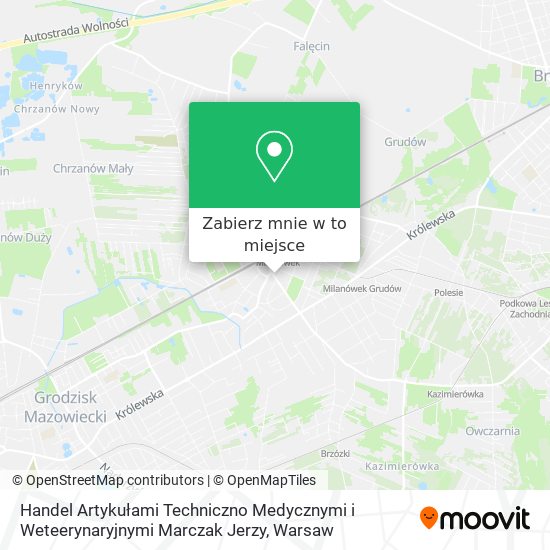 Mapa Handel Artykułami Techniczno Medycznymi i Weteerynaryjnymi Marczak Jerzy