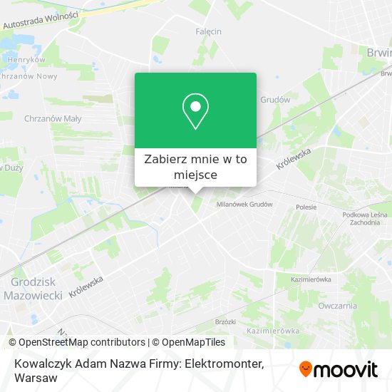 Mapa Kowalczyk Adam Nazwa Firmy: Elektromonter