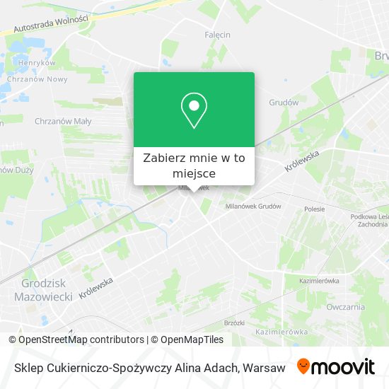 Mapa Sklep Cukierniczo-Spożywczy Alina Adach