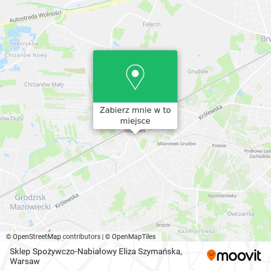 Mapa Sklep Spożywczo-Nabiałowy Eliza Szymańska