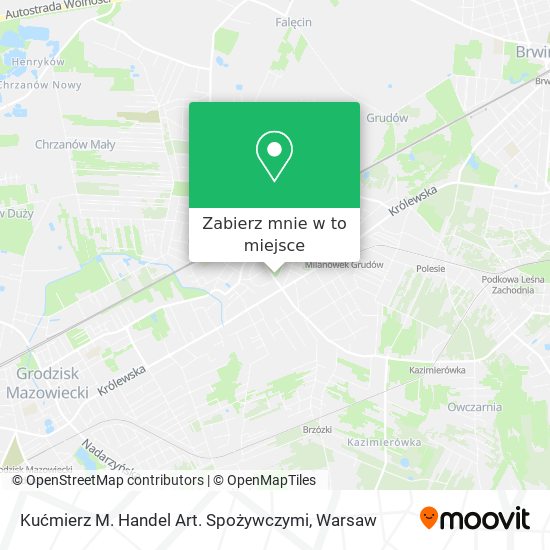 Mapa Kućmierz M. Handel Art. Spożywczymi